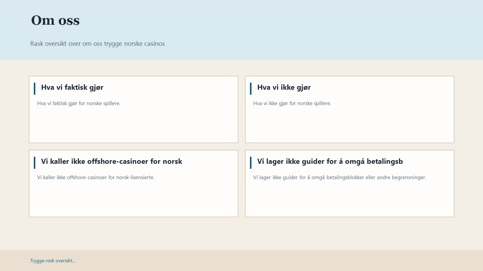 Infografikk for Om oss
